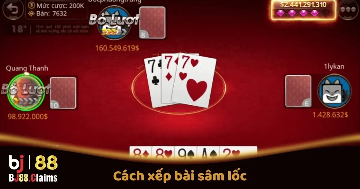 C&aacute;ch Xếp B&agrave;i S&acirc;m Lốc Đ&uacute;ng C&aacute;ch Khi Chơi Trực Tuyến Tại BJ88